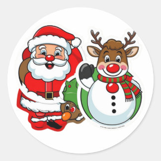 Weihnachten Runder Aufkleber