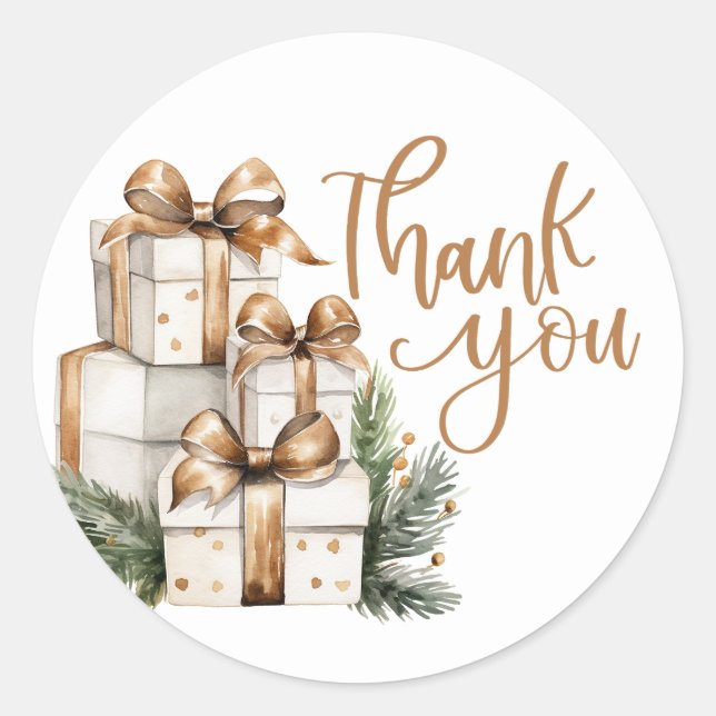 Weihnachten Runder Aufkleber (Vorderseite)