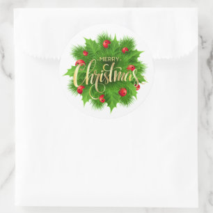 Weihnachten runder aufkleber