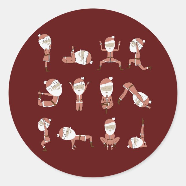 Weihnachten Runder Aufkleber (Vorderseite)