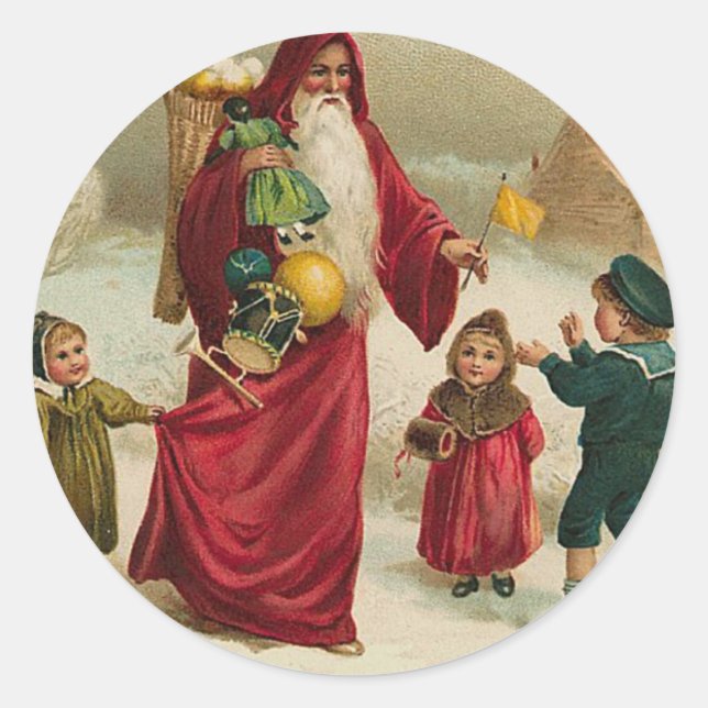 Weihnachten Runder Aufkleber (Vorderseite)