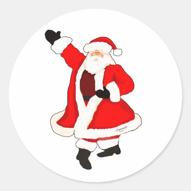 Weihnachten Runder Aufkleber (Vorderseite)
