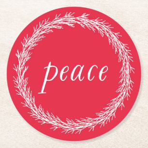 Weihnachten Runder Pappuntersetzer