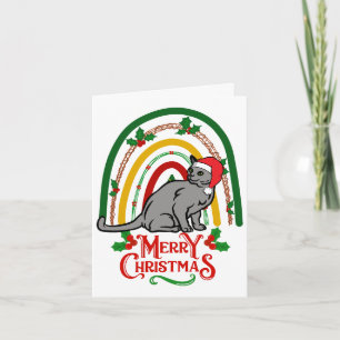 Weihnachten Russische Blaue Katze Frohe Weihnachte Karte