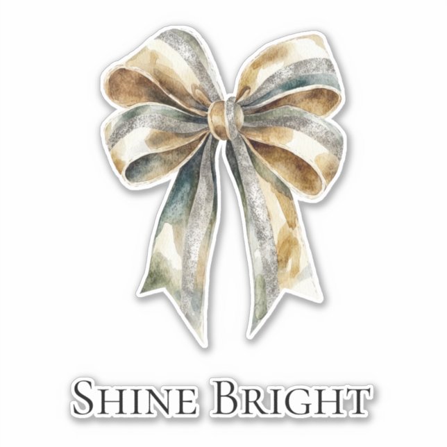 Weihnachten Rustikale grüne Goldbucht Personalisie Aufkleber (Vorderseite)