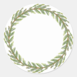 Weihnachten Rustikale hausgemachte Blank Mason Jar Runder Aufkleber