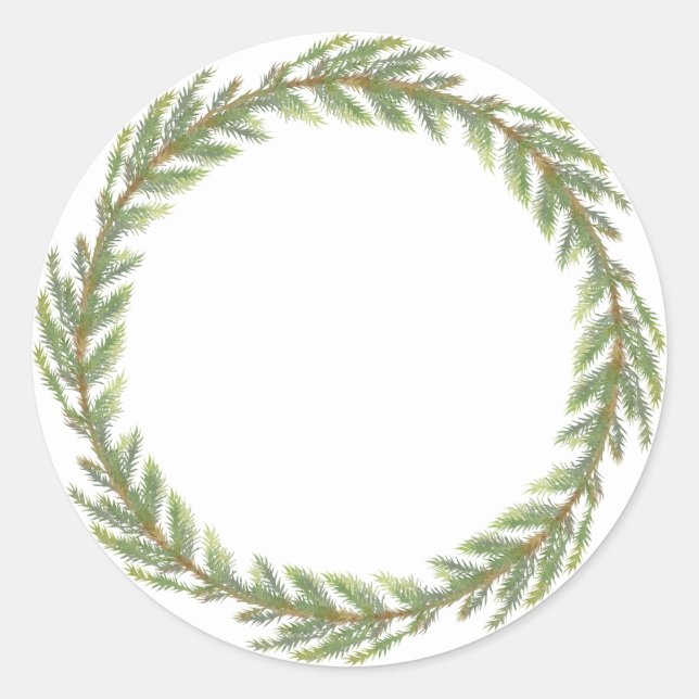 Weihnachten Rustikale hausgemachte Blank Mason Jar Runder Aufkleber (Vorderseite)