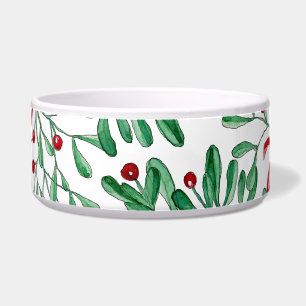 Weihnachten Rustikale Mistletoe Wasserfarbe Handge Napf
