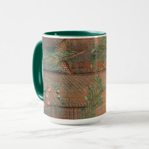 Weihnachten Rustikale Nadelholz Tasse