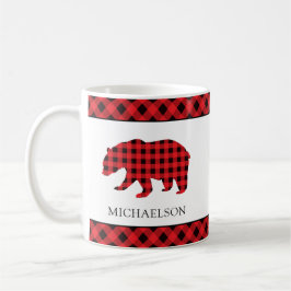 Weihnachten Rustikale Red Buffalo Kariert Bären Si Kaffeetasse