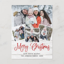 Weihnachten Rustikales Holz 4 FOTO Grußurlaub Postkarte