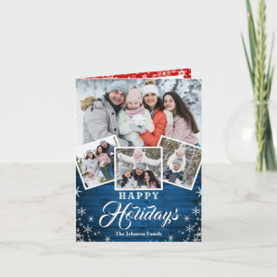Weihnachten Rustikales Holz 6 PHOTO Grußkarte