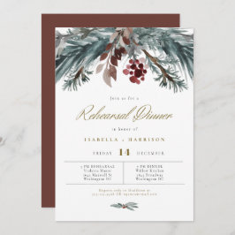 WEIHNACHTEN Rustikales Pine Winter Hochzeit Probe  Einladung