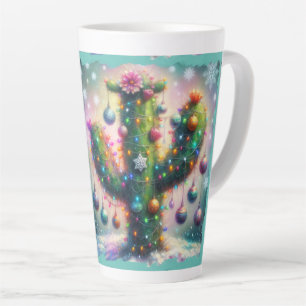 Weihnachten Saguaro Cactus Whimsical Snowflakes Milchtasse