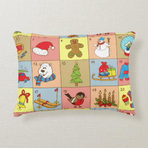 Weihnachten: Sammlung von Doodle-Elementen Dekokissen