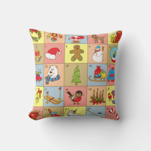 Weihnachten: Sammlung von Doodle-Elementen Kissen