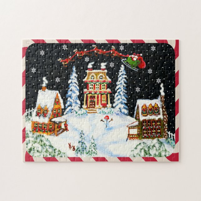 Weihnachten Sankt und Ren verwirren "Ho, Ho, Ho " Puzzle (Horizontal)