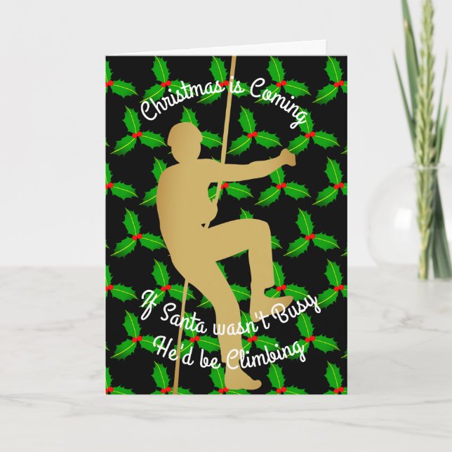 Weihnachten Sankt würde Klettern sein (Vorderseite)