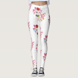weihnachten santa axolotl leggings