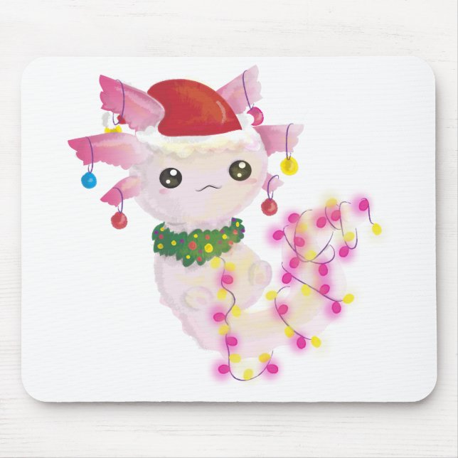 Weihnachten santa axolotl mousepad (Vorne)