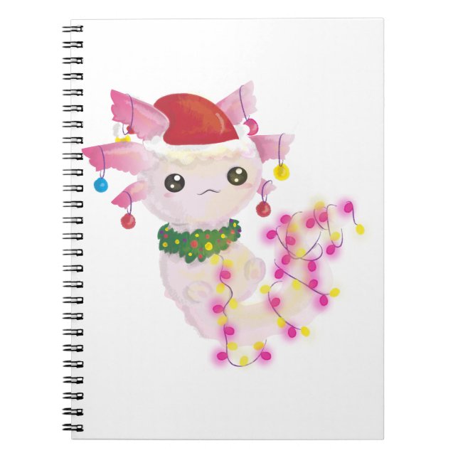 Weihnachten santa axolotl notizblock (Vorderseite)