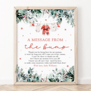Weihnachten Santa Baby Eine Nachricht von The Bump Poster