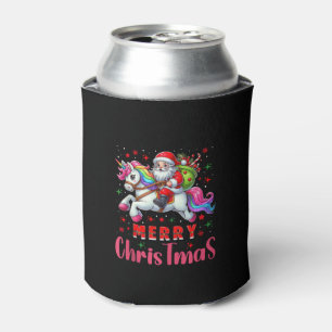 Weihnachten Santa Claus auf einem Einhorn Tank Top Dosenkühler