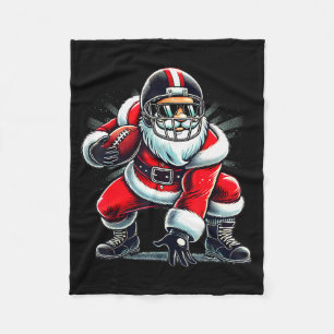 Weihnachten Santa Claus Fußball Lineman Quarterbac Fleecedecke
