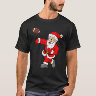 Weihnachten Santa Claus Fußball Quarterback Jungen T-Shirt