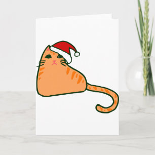 weihnachten santa claus hut orange tabby katze einladung