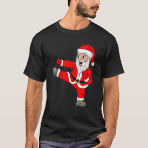 Weihnachten Santa Claus Karate Jungen Kinder Schla T-Shirt