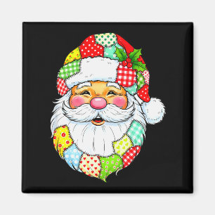 Weihnachten Santa Claus Patchwork Vintage Männer F Magnet