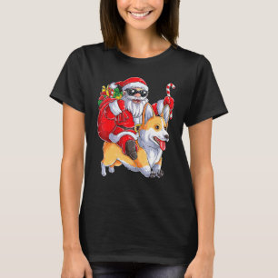 Weihnachten Santa Claus Reitet Corgi Xmas Corgmas T-Shirt
