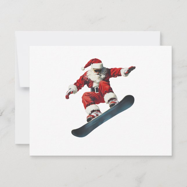 Weihnachten Santa Claus Snowboard Snowboarding Sno (Vorderseite)
