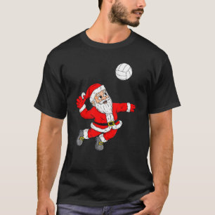 Weihnachten Santa Claus Volleyball Jungen Mädchen  T-Shirt
