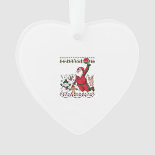Weihnachten Santa Claus Volleyball Schneemann Rent Ornament