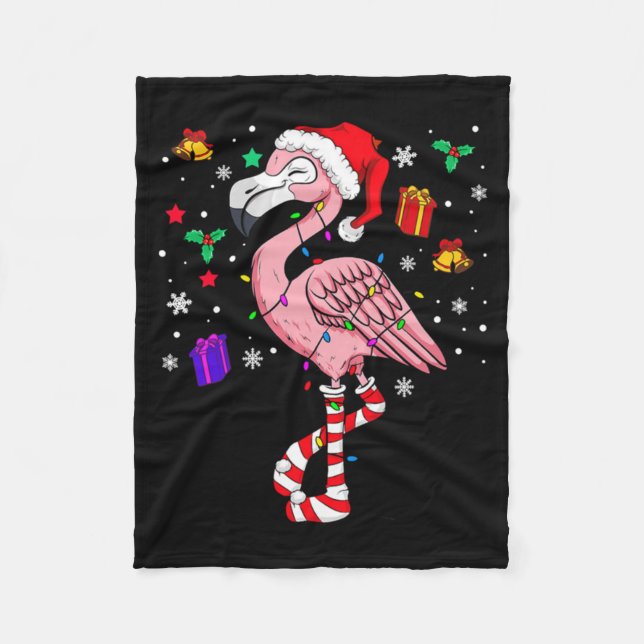 Weihnachten Santa Flamingo Lover Funny Classic Fleecedecke (Vorderseite)
