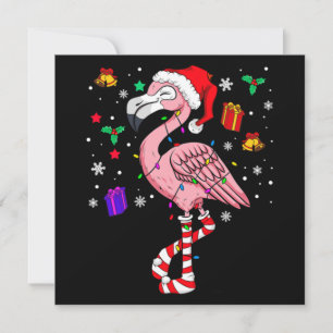 Weihnachten Santa Flamingo Lover Funny Classic Mitteilungskarte