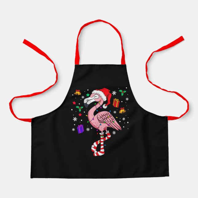 Weihnachten Santa Flamingo Lover Funny Classic Schürze (Vorderseite)
