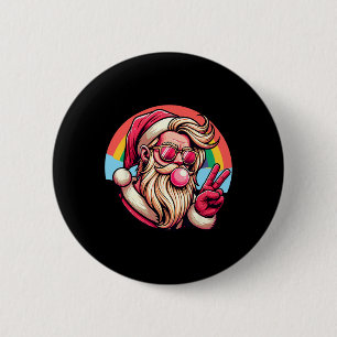 Weihnachten Santa Frieden Rosa Xmas Bubble Gum Sch Button