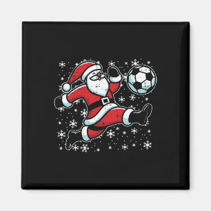 Weihnachten Santa Fußball Kick Xmas Fußball Männer Magnet