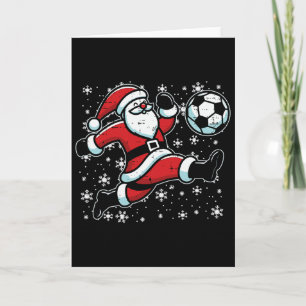 Weihnachten Santa Fußtritt Xmas Fußball Männer Jun Karte