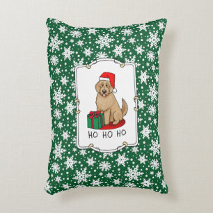 Weihnachten Santa Goldendoodle (goldrot) Hund Nied Dekokissen