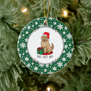 Weihnachten Santa Goldendoodle (goldrot) Hund Nied Keramik Ornament
