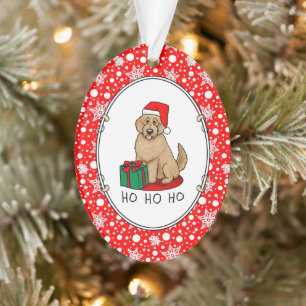 Weihnachten Santa Goldendoodle (goldrot) Hund Nied Ornament