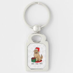 Weihnachten Santa Goldendoodle (goldrot) Hund Nied Schlüsselanhänger
