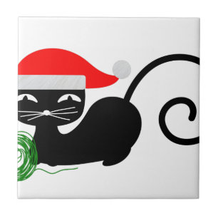 weihnachten santa katze fliese