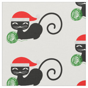 weihnachten santa katze stoff