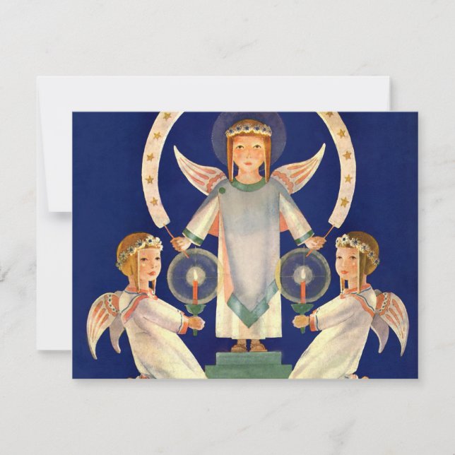 Weihnachten, Santa Lucia Angels Einladung (Vorderseite)