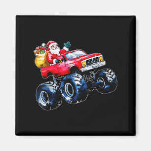 Weihnachten Santa Monster Truck Xmas Jungen Kinder Magnet